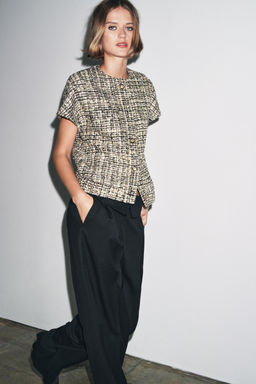 TEXTURED WAISTCOAT WITH BUTTONS ZW COLLECTION
