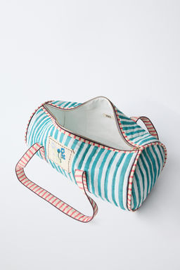 BOLSO BOWLING RAYAS BORDADOS / Verde - Zara фото 4