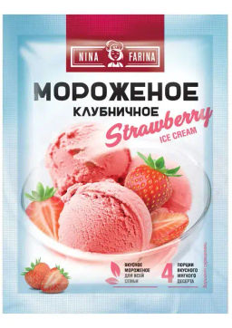 Цена за 5 шт. Nina Farina, мороженое Клубничное смесь 70г (5 шт/350 гр/20 порций)