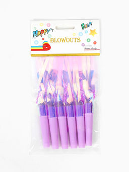 Цена за 3 шт. Карнавальный язычок "Твой день" сиреневый, набор 5 штук + 1 в подарок