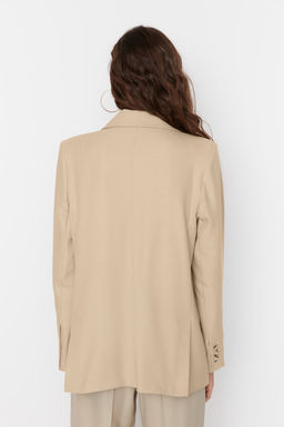 Limited Edition Vizon Regular Astarl? Dokuma Blazer Ceket TWOAW23BC00132