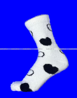 Цена за 3 пары.3 ПАРЫ - Ecosocks носки женские ангора НОРКА СЕРДЦЕ высокие арт. 6621
