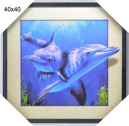 Картина 5D 40х40 003 Дельфины / ZR8210H-222411 / - Галеонтрейд фото 2