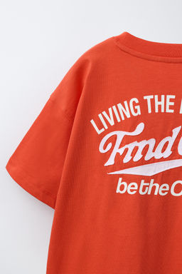 CAMISETA ESTAMPADO TEXTO / Rojo - Zara фото 5