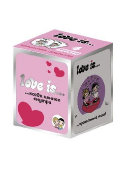 Сливочные жевательные конфеты "Love is", 18шт, клубника