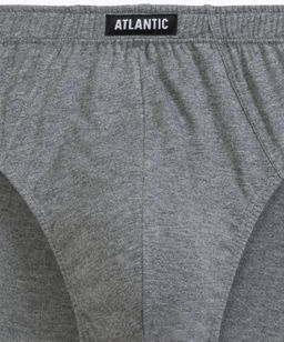 ATLANTIC 3BMP-006 Трусы классика Basic - набор 3 шт. черный + серый меланж + темно-серый меланж  фото 6