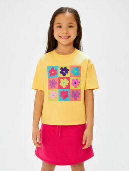 ACOOLA / Футболка детская для девочек Porto ярко желтый  фото 2