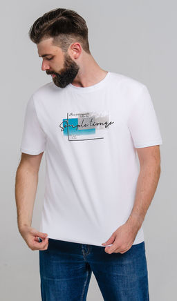 Арт. 67125 Футболка мужская 48-56 (5 шт) Цвет:белый