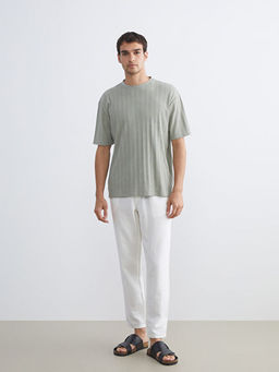 Bisiklet Yaka Erkek Dokulu Ti??rt