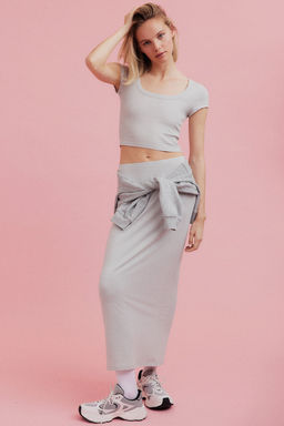 Camiseta cropped de canale - H&m фото 2