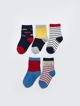 Desenli Erkek ?ocuk Soket ?orap 5li