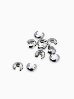 Цена за 2 шт. Набор для создания украшений "База" тросик, кримпы, шапочка, протектор, кольца, 61 пред, цв серебро