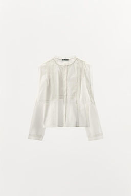 LACE COTTON SHIRT - Zara фото 5