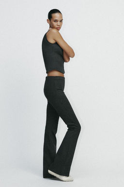 INTERLOCK BELL BOTTOM TROUSERS - Zara фото 15