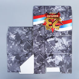 Цена за 2 шт. Коробка подарочная сборная, упаковка, 23 февраля, 22?15?10 см