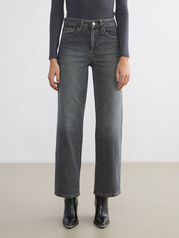 Wideleg Kad?n Jean Pantolon