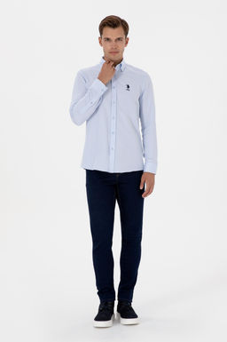 Erkek Koyu Mavi Slim Fit Jean Pantolon