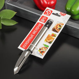 Овощечистка Доляна Fargo, 20×2×2 см, нержавеющая сталь, цвет серебристый