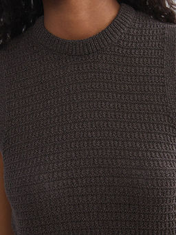 Bisiklet Yaka Ajurlu Kad?n Triko S?veter