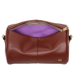 Итальянская кожаная сумка DuDu Bags серии Abigail | шоколадный - Dudubags фото 3