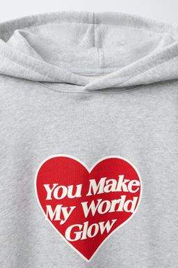 HEART PRINT SWEATSHIRT - Zara фото 3