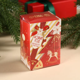 Подарочный набор Всё исполнит Новый год: чай чёрный, со вкусом: лесные ягоды 50 г,, кофе со вкусом: амаретто, 50 г., - Фабрика счастья фото 9