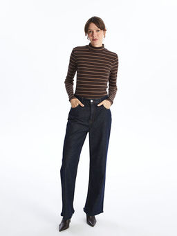 Dik Yaka ?izgili Kad?n Body