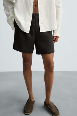 100% LINEN BERMUDA SHORTS - Zara фото 6