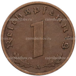 Монета 1 рейхспфенниг 1938 года A Германия