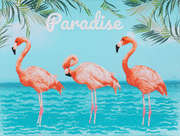 Кристальная (алмазная) мозаика ФРЕЯ ALPD-108 на подрамнике Тропический рай 40 х 30 см