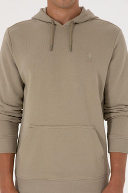 Erkek Regular Fit Kapi_onlu A__k Haki Basic Sweatshirt Sepette S_rpriz _ndirim - U.s. polo assn фото 6