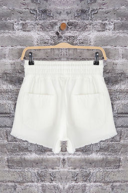 TRENDYOLMILLA Beyaz Yuksek Bel Baglamal? Mini Denim Sort TWOSS25SR00156  фото 6