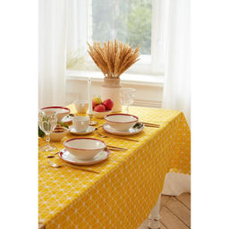 Скатерть Доляна Паутина 145х2003см,100%пэ, рогожка 130 гр/м  фото 6