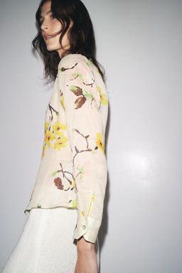 RAMIE FLORAL SHIRT ZW COLLECTION - Zara фото 6