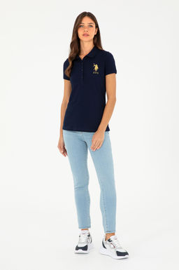Kad_n Lacivert Basic Polo Yaka Ti__rt Sepette S_rpriz _ndirim - U.s. polo assn фото 4