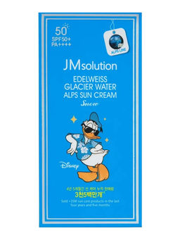 Jmsolution Охлаждающий солнцезащитный крем / Edelweiss Glacier Water Alps Moist Suncream Snow SPF50+/PA++++ Disney Donald Duck, 50 мл