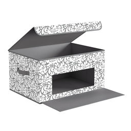 VAL CG-BOX-DDM Короб стеллажный с откидной стенкой, с крышкой, 50*35*25 см, CLASSIC GREY, шт
