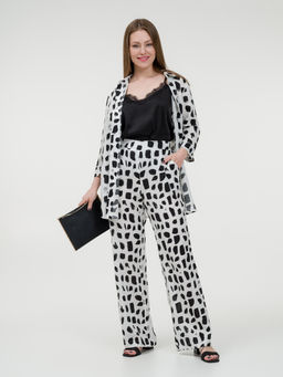 Рубашка из штапеля удлиненная белая - Odis фото 2