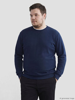 Bisiklet Yaka Erkek Sweatshirt