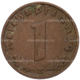 Монета 1 рейхспфенниг 1938 года E Германия