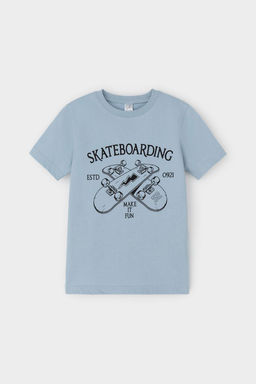 К 1528-1/пыльно-синий,двойная клетка пижама для мал