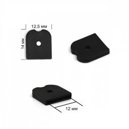 Наконечники для жесткого регилина 12мм черный TBY 7223-3023 уп.20шт