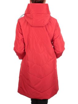 Z619-1 RED Пальто демисезонное женское (100 гр. синтепон) - Фабричный китай фото 5