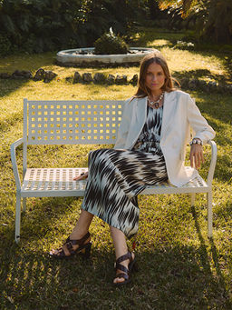 Beli Fermuarl? Desenli B?zg?l? Y?rtma?l? Etek