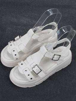 08-PEAG33-1 LT. BEIGE Босоножки женские (натуральная кожа)