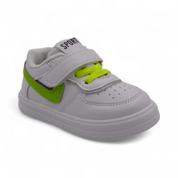 Кроссовки 4254 бело зеленые