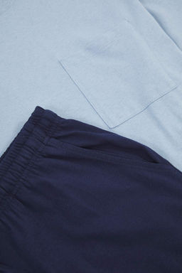Indigo - Lacivert Regular Fit %100 Pamuk Orme Pijama Tak?m? TMNAW26PT00005 - Trendyolmilla фото 7