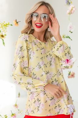Блузон Парижанка (цветы лимончелло) - Эльза фото 4
