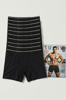 Siyah 10lu Paket Duz Erkek Boxer TMNSS24BX00025