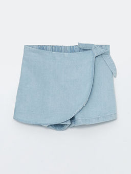 Beli Lastikli K?z Bebek Jean ?ort Etek